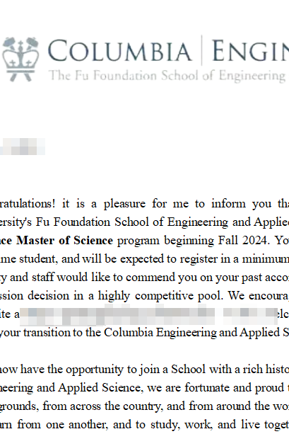 哥大 | GPA3.6，多虧智友優(yōu)秀的文書(shū)指導(dǎo)，助力斬獲名校計(jì)算機(jī)碩士Offer！