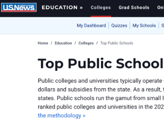 U.S.News 2026美國(guó)公立大學(xué)排名